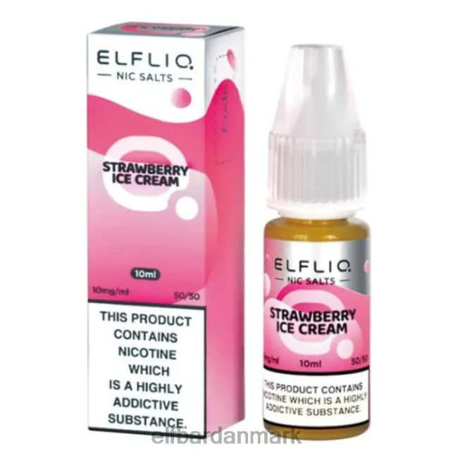 Elf Bar Danmark - ELFBAR elfliq nic salte - jordbærsnow - 10ml- 10 mg/ml 20LH182