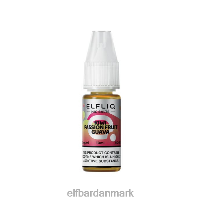 Elf Bar 5000 Danmark - ELFBAR elfliq kiwi passionsfrugt guava nic salte - 10ml- 10 mg/ml 20LH209