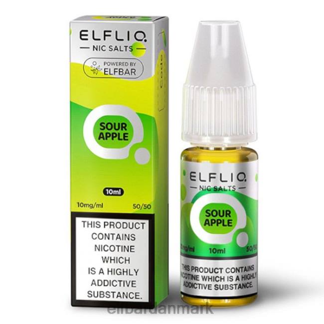 Elf Bar Danmark - ELFBAR elfliq nic salte - surt æble - 10ml- 10 mg/ml 20LH169