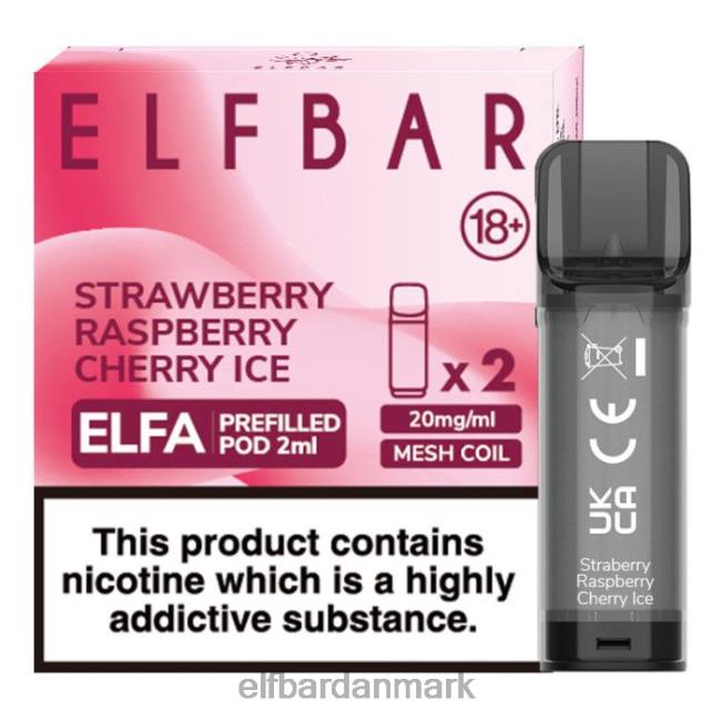 Elf Bar 1500 Danmark Pris - ELFBAR elfa fyldt pod - 2ml - 20mg (2 pakke) 20LH129 jordbær hindbær kirsebær is