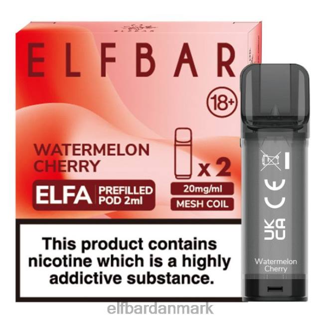 Elf Bar Prism Rock Flavors - ELFBAR elfa fyldt pod - 2ml - 20mg (2 pakke) 20LH121 vandmelon kirsebær