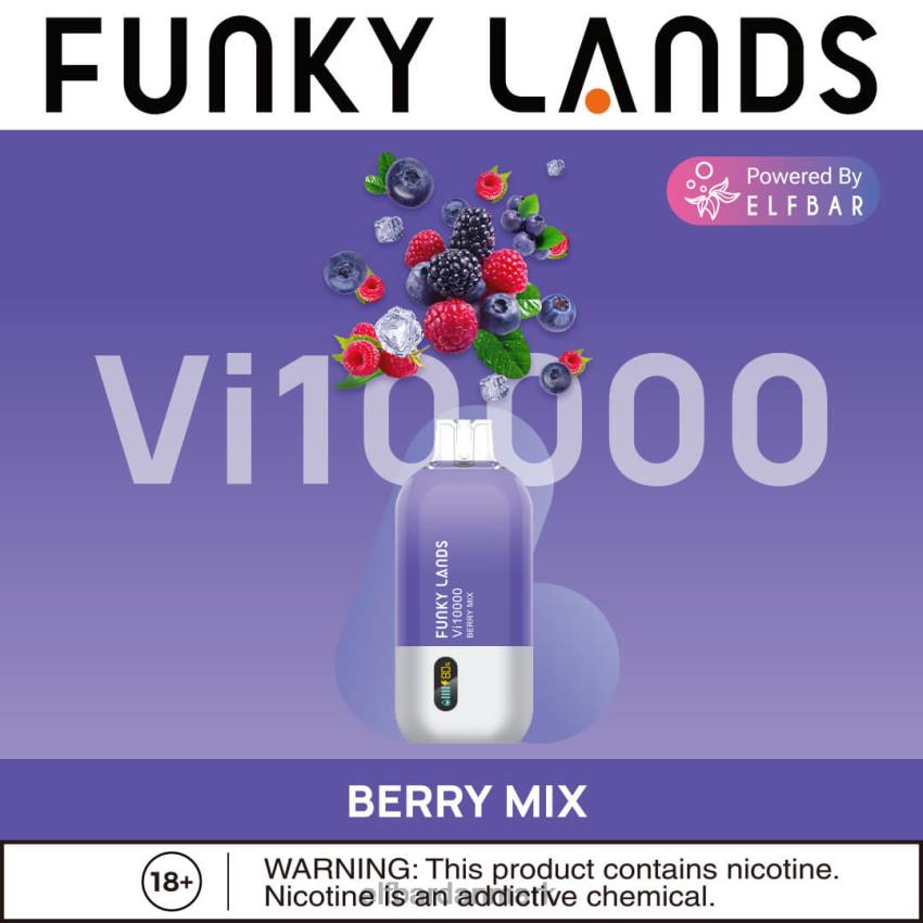 Elf Bar 5000 Danmark Pris - ELFBAR funky lands engangs vape vi10000 pust 20LH461 bærblanding