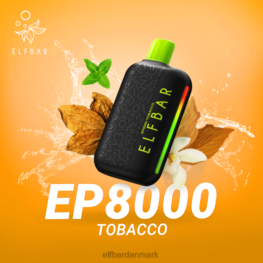 Elf Bar Vape Danmark - ELFBAR engangs vape nye ep8000 puffs 20LH363 tobak